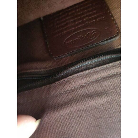 Brighton SADDLE BROWN CROCO GENUINE LEATHER WOVEN STRAP FLAP X-BODY SHOULDER BAG - Picture 12 of 12